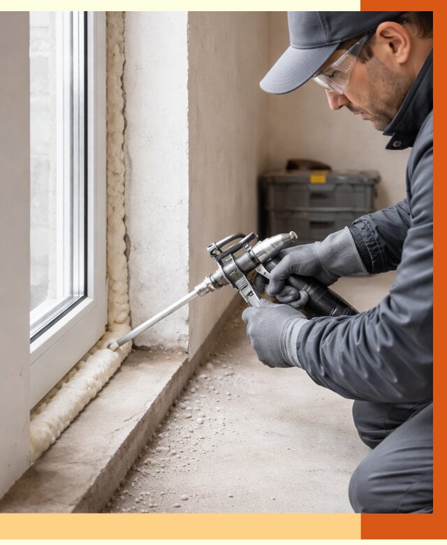 Герметизация стыков ППУ в Лобне от 1704 руб. за м2 — утепление примыканий под ключ | ТепломастерЛбн