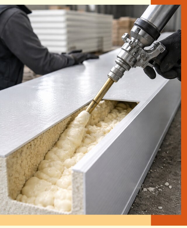 Заполнение пустот холодильных панелей в Лобне от 7745 руб. | ТепломастерЛбн