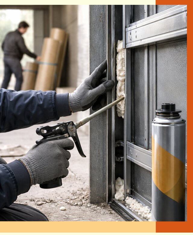 Заполнение пустот ворот в Лобне от 4647 руб. — заливка ППУ, утепление под ключ | ТепломастерЛбн