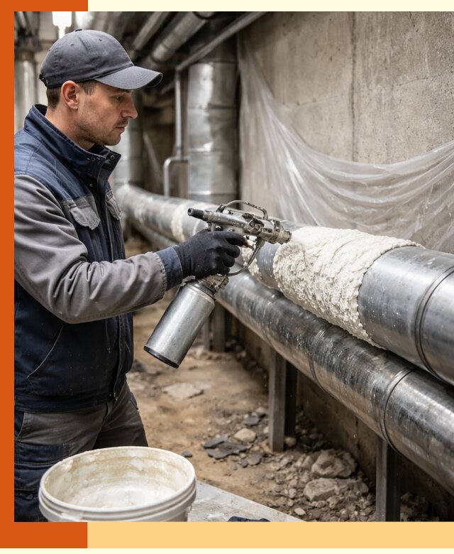 Утепление труб жидкой теплоизоляцией в Лобне