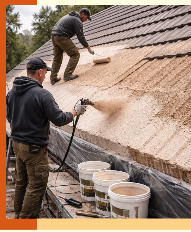 Утепление кровли жидкой пробкой в Лобне для домов и зданий