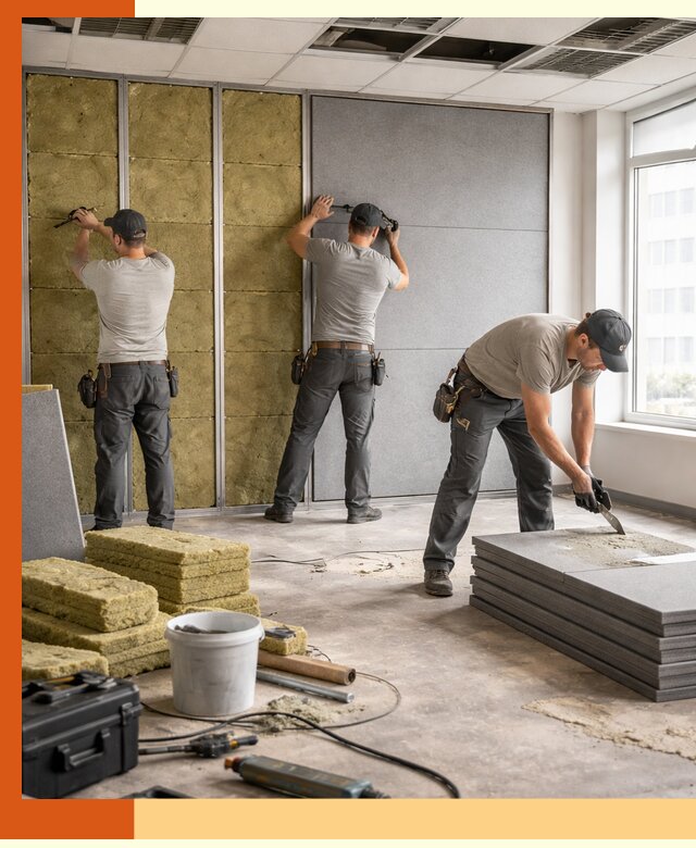 Профессиональная шумоизоляция офисов в Лобне для комфорта сотрудников