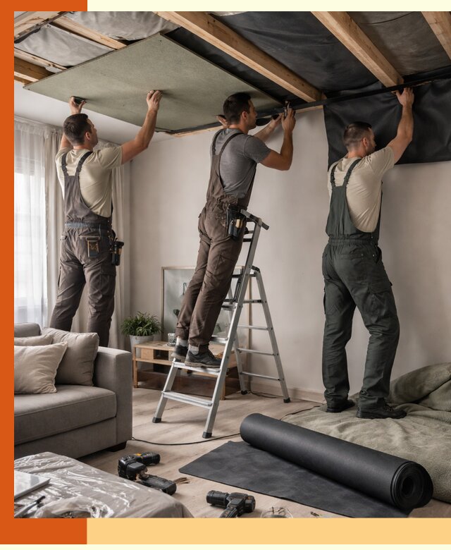 Шумоизоляция потолка в Лобне — профессиональное устранение шумов