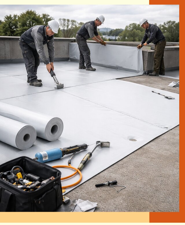 Гидроизоляция мембранной кровли в Лобне от 7745 руб./м² — профессионально | ТепломастерЛбн