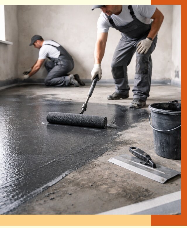 Профессиональная гидроизоляция пола в Лобне от 8777 руб. под ключ | ТепломастерЛбн