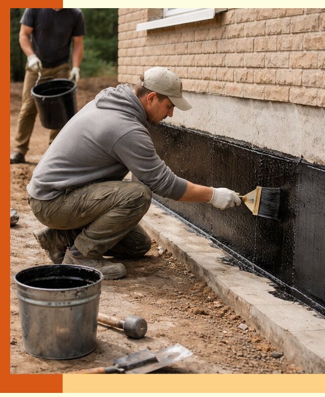 Гидроизоляция цоколя домов и зданий в Лобне эффективными методами