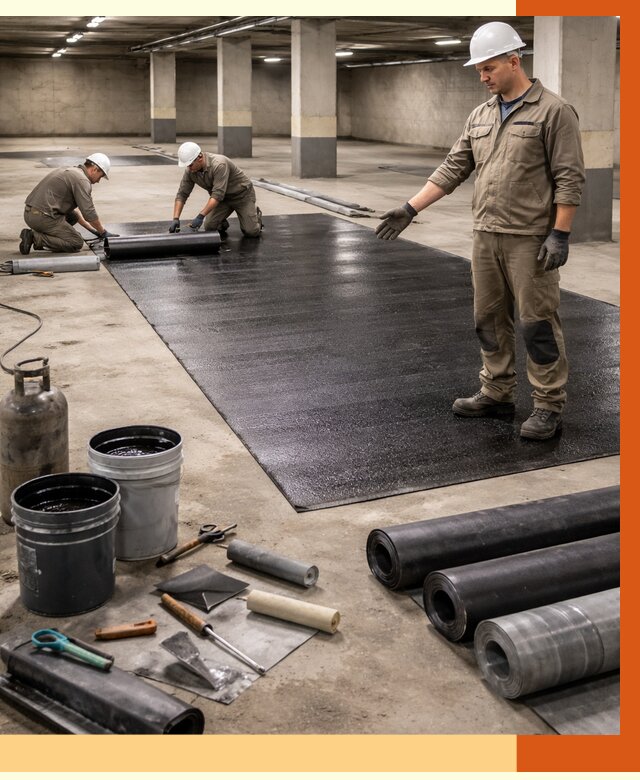 Гидроизоляция паркинга в Лобне от 1239 руб/м² — профессиональная защита | ТепломастерЛбн