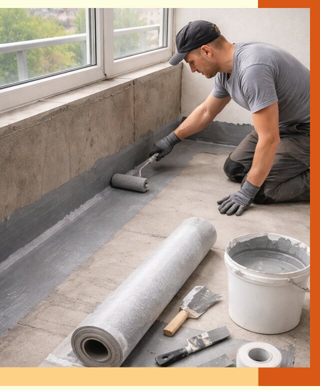 Профессиональная гидроизоляция балкона в Лобне от 4337 руб. | ТепломастерЛбн