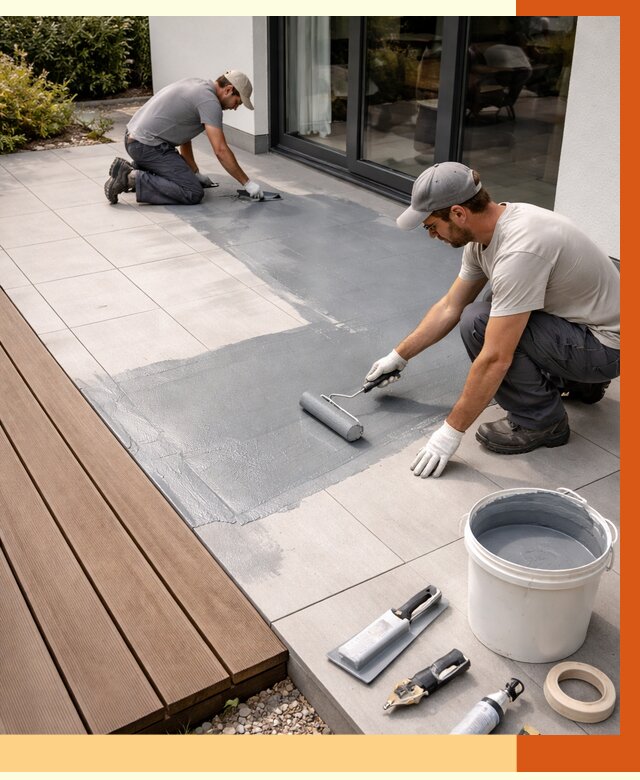 Гидроизоляция террасы в Лобне под ключ от 7745 руб./м² | ТепломастерЛбн