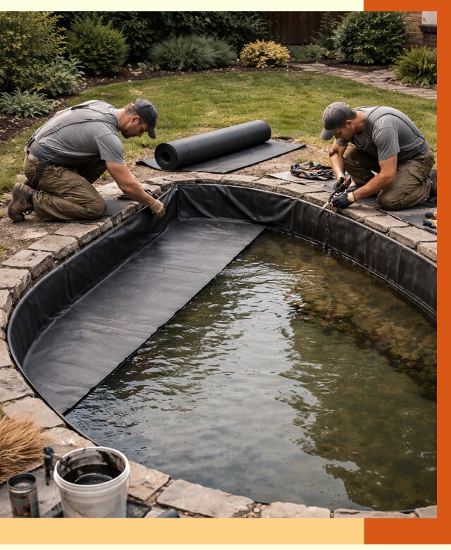 Гидроизоляция пруда в Лобне от 15489 руб. под ключ | ТепломастерЛбн профессионально