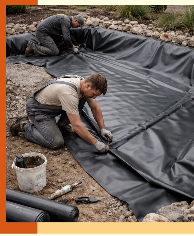 Гидроизоляция пруда в Лобне: надежная защита и герметизация