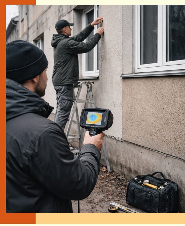 Тепловизионное обследование фасада в Лобне для выявления дефектов