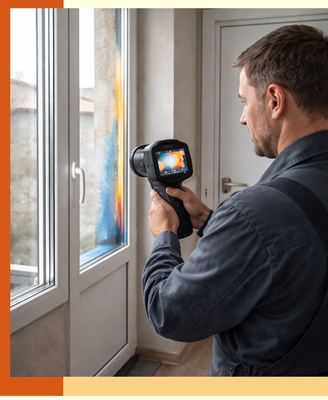 Тепловизионное обследование окон и дверей в Лобне