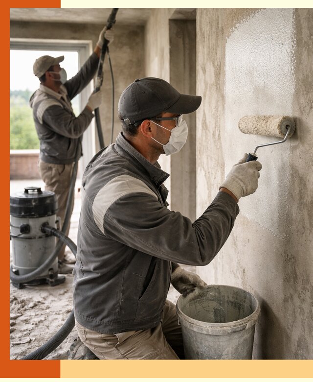 Подготовка поверхности под напыление утеплителя в Лобне