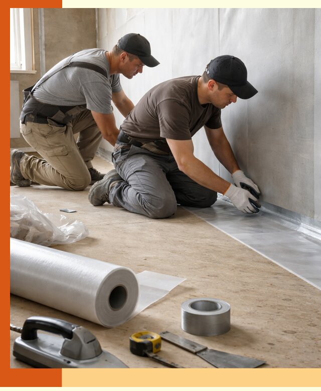 Монтаж пароизоляции для дома и помещений в Лобне