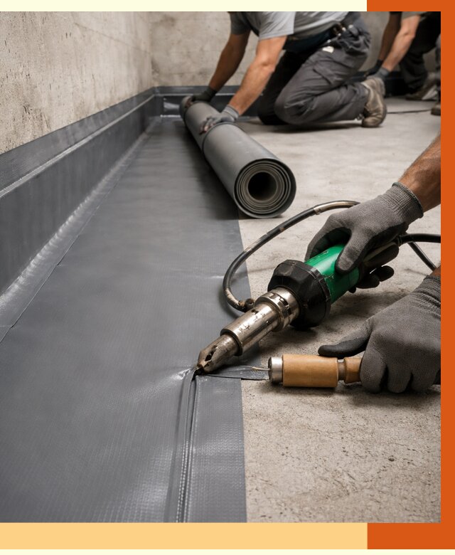 Монтаж гидроизоляционной мембраны в Лобне от 1027 руб/м2 | ТепломастерЛбн