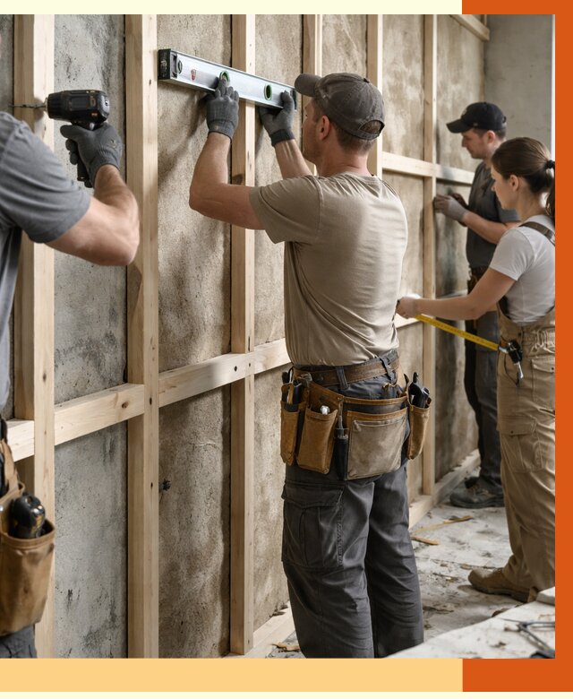 Монтаж обрешетки под утепление в Лобне от 1187 руб/м² | Заказать у ТепломастерЛбн