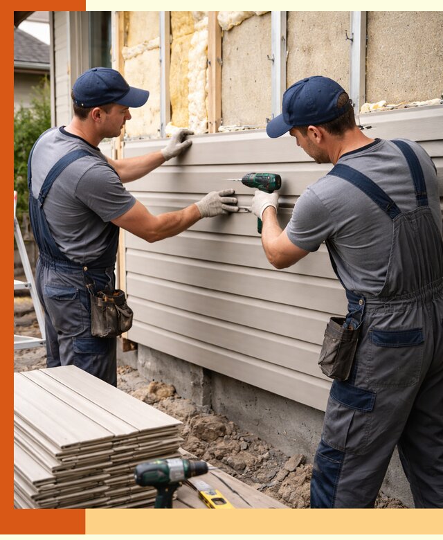 Монтаж сайдинга после утепления в Лобне качественно и надежно